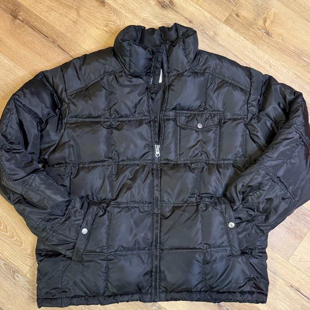 J. Crew Men's Classic down Black Puffer Jacket -xL